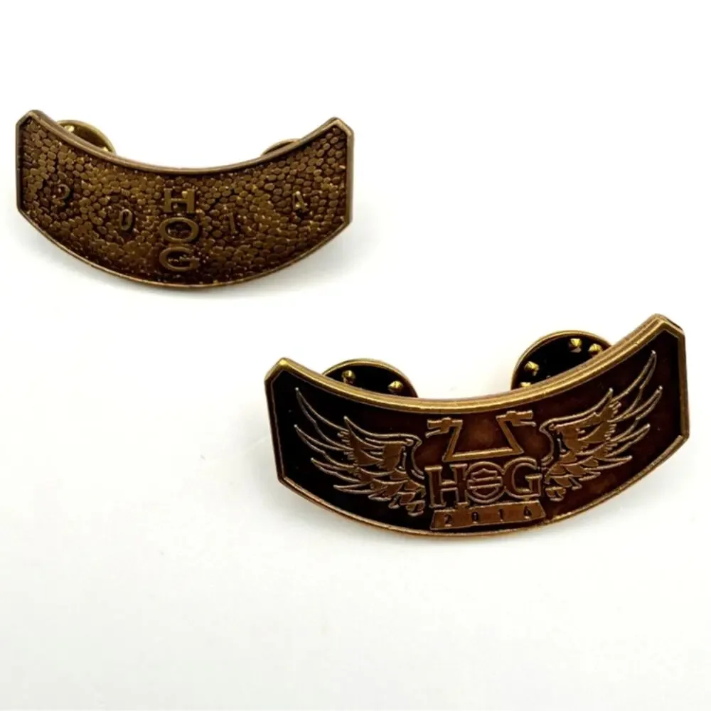 Set of 2 Harley-Davidson H.O.G. Official Vest Pins | Years 2014 & 2016